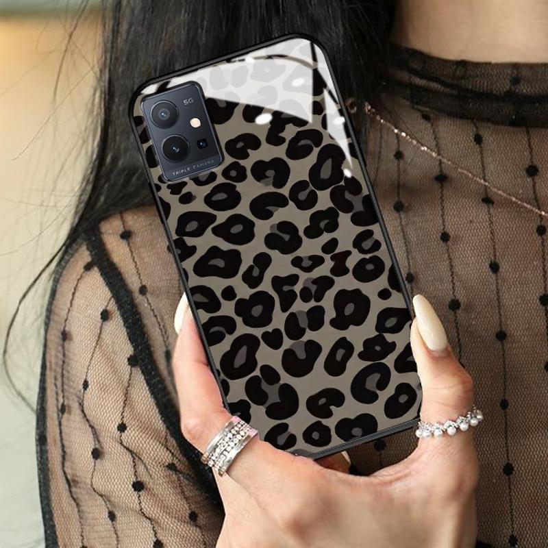 Hard Case Glass Kaca vivo T1 5G X50 Lite T1x 4G T2 T3 U10 U3x U20 U3 Z1 Z1i Z1x Z3x Z5i X23 Silicone