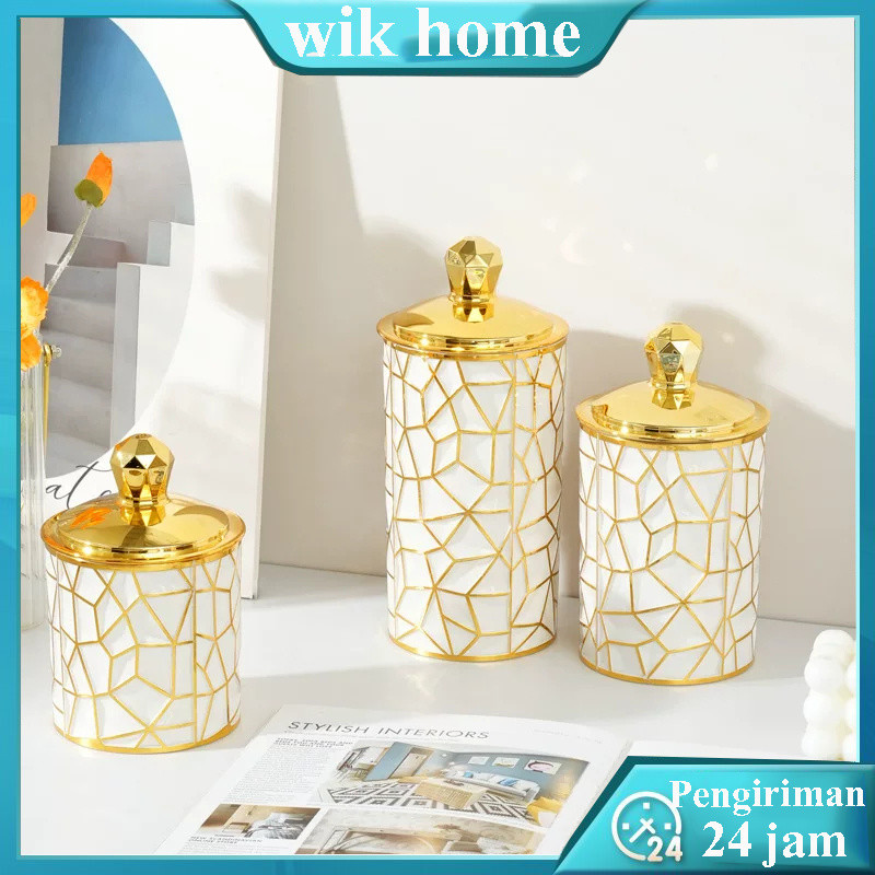 Toples Mewah Aesthetic Putih Toples Snack Toples Kedap Udara Toples Lebaran mewah toples lebaran aes