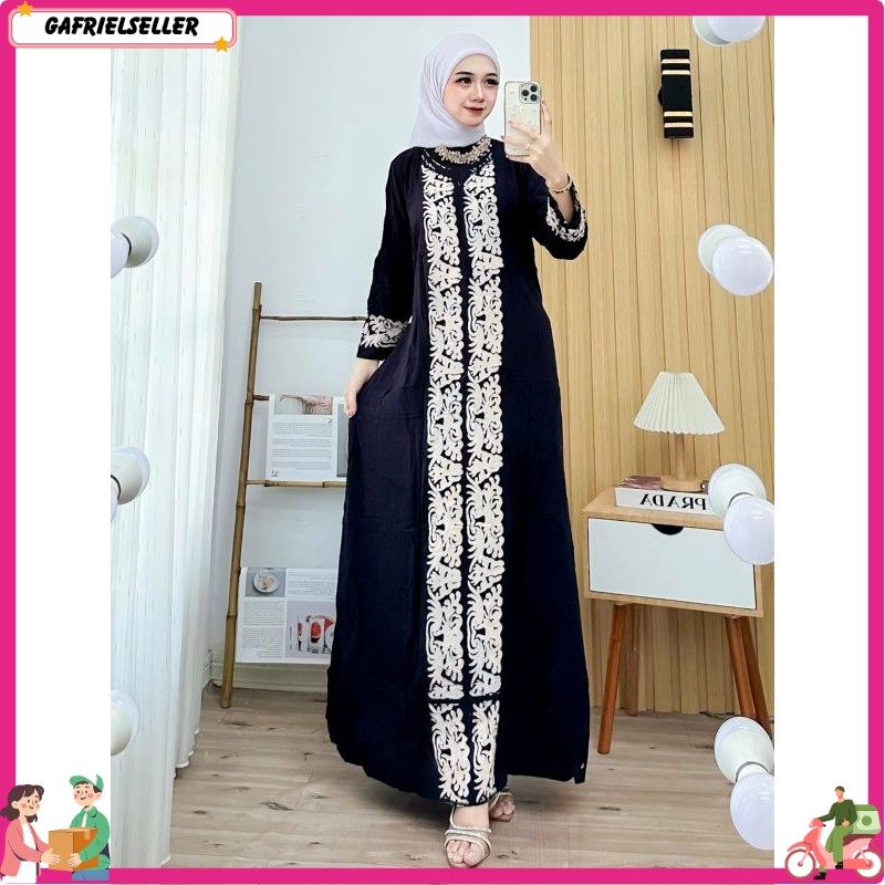 gamis batik pekalongan motif terbaru model gamis batik malaman busui friendly dada sletting depan le