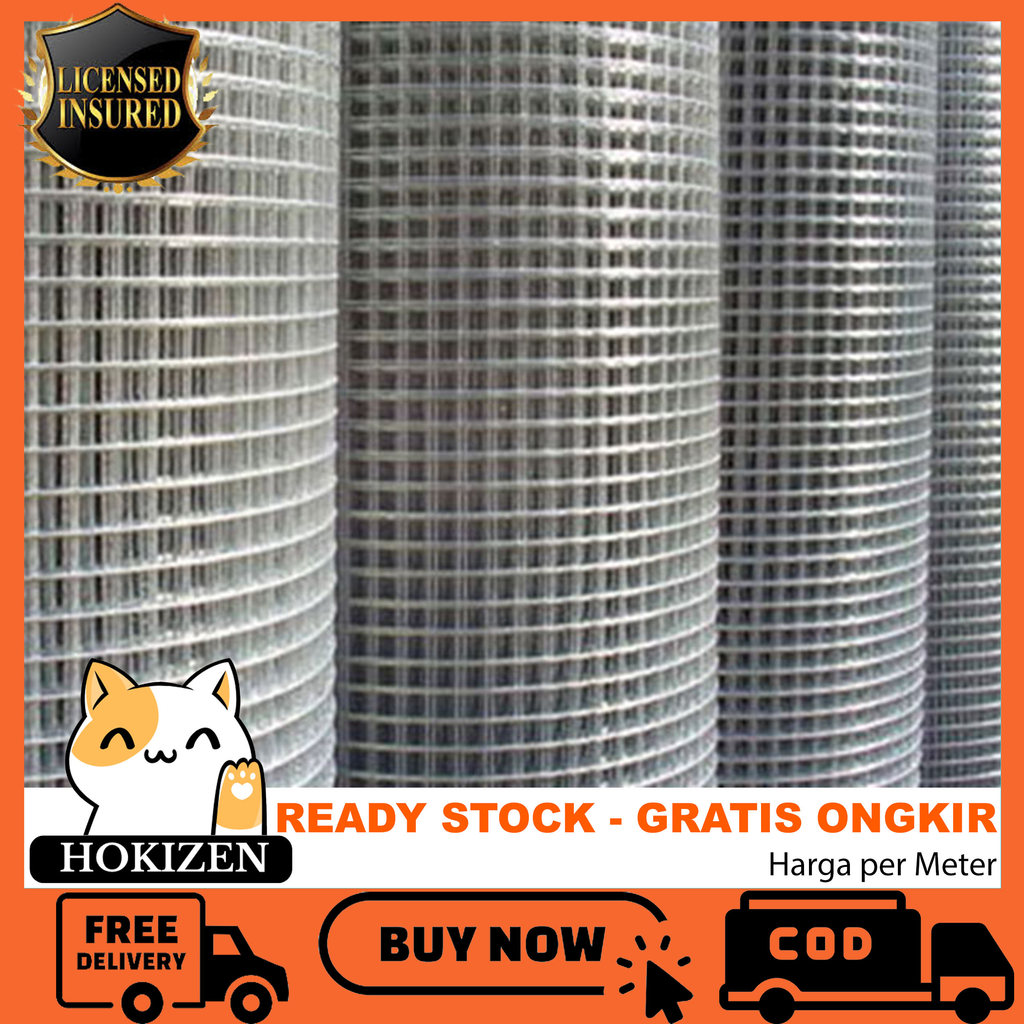 Roll Kawat Loket Galvanis Putih Per Roll 10 Meter Anti Karat Tebal Kuat Ram Besi Pagar Kandang Ayam 