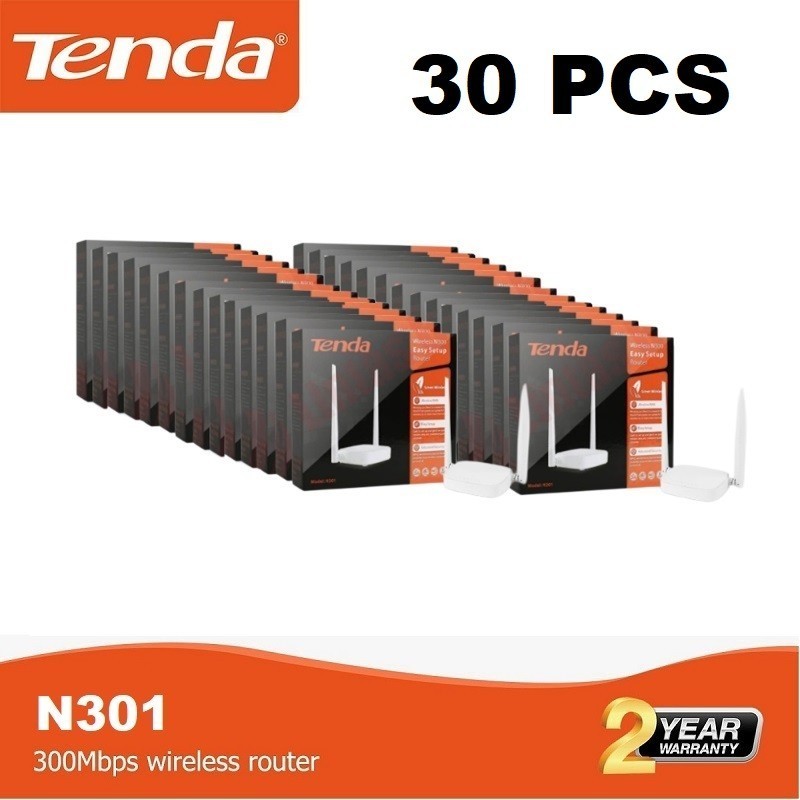 Tenda N301 30 Pcs Router Wireless Universal Repeater Extender WiFi 300Mbps 2 Antena V