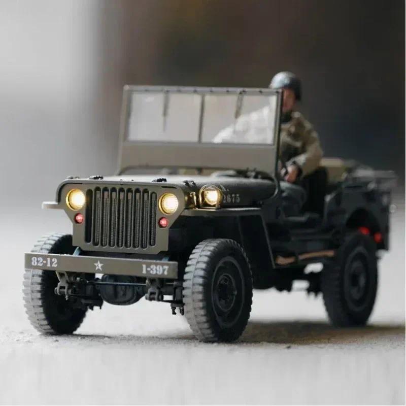 1:12 1941 For Willys Mb Scaler Willys Jeep 2.4g 4wd Rtr Crawler Climbing Scale Military Truck Buggy 