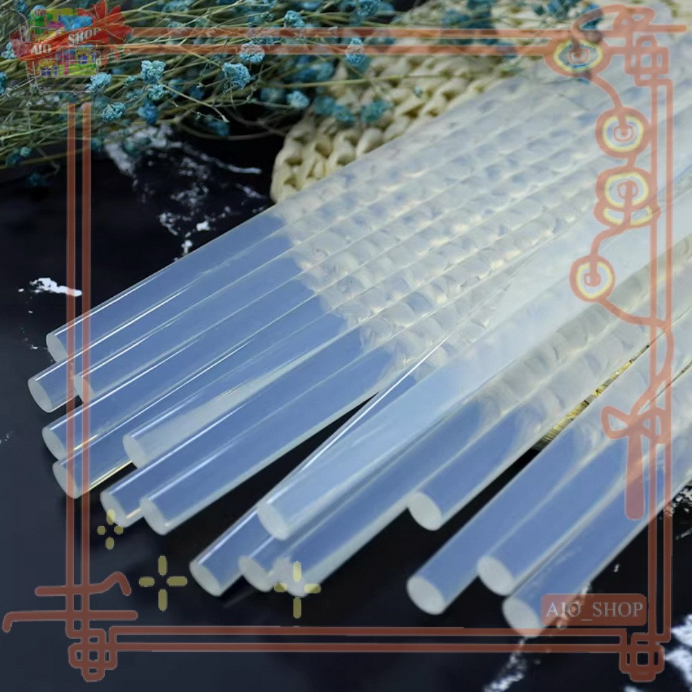 Refill Isi Lem Tembak Glue Stick 20cm x 7mm Refil Gun Sticks Hot Melt Lilin Bening Cair Panjang | AI