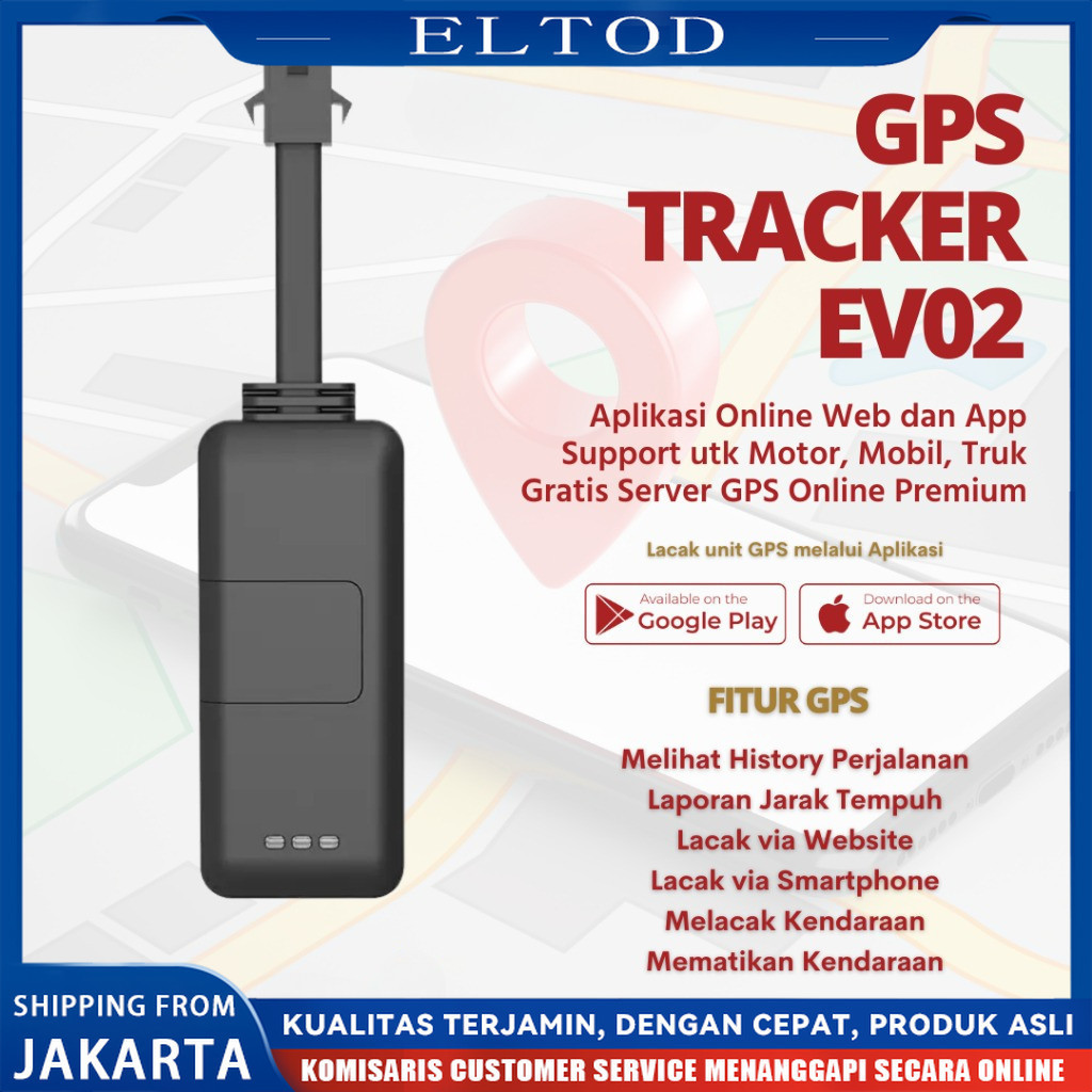 GPS Tracker Motor Mobil ONEWAY WANWAY EV02 | Gratis Server Online Web dan Smartphone