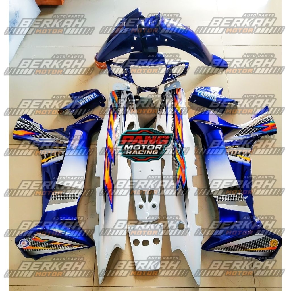 Body set fiz r Biru putih tahun 2004 Body fulset fiz r biru putih