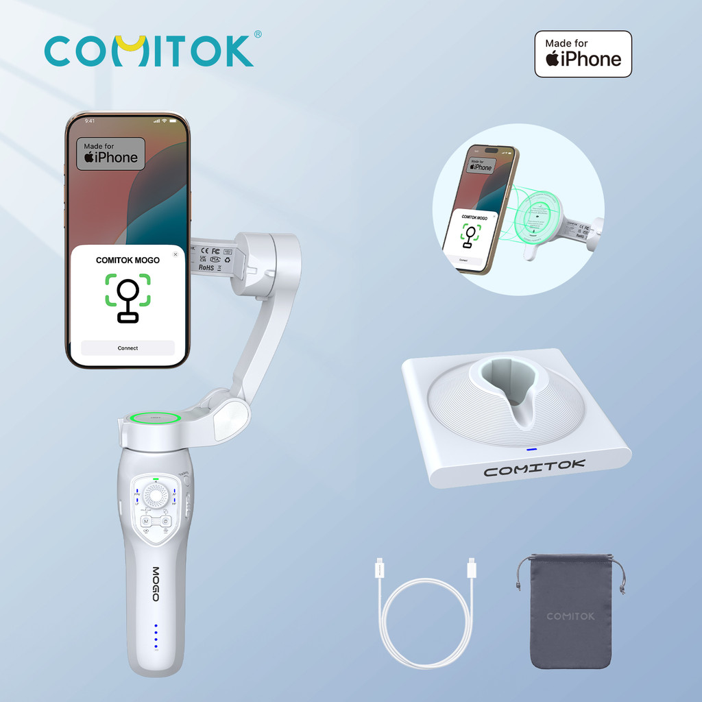 Gimbal 3Axis iPhone Stabilizer Magnetic iPhone Face Tracking Apple Watch Control RGB light for Tikto