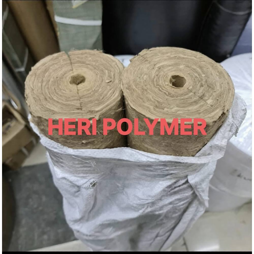 Rockwool Pipa 1 1/2" x 50mm – Isolasi Panas & Suara | 1 Meter – Rockwool Pipe Insulation