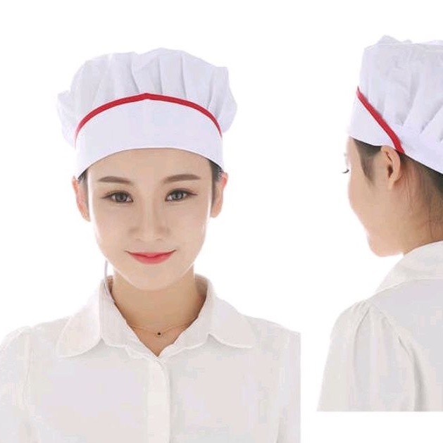 Topi Jamur New Topi Koki Chef Wanita