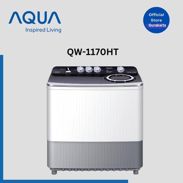 AQUA - MESIN CUCI 2 TABUNG 11 KG QW-1170HT