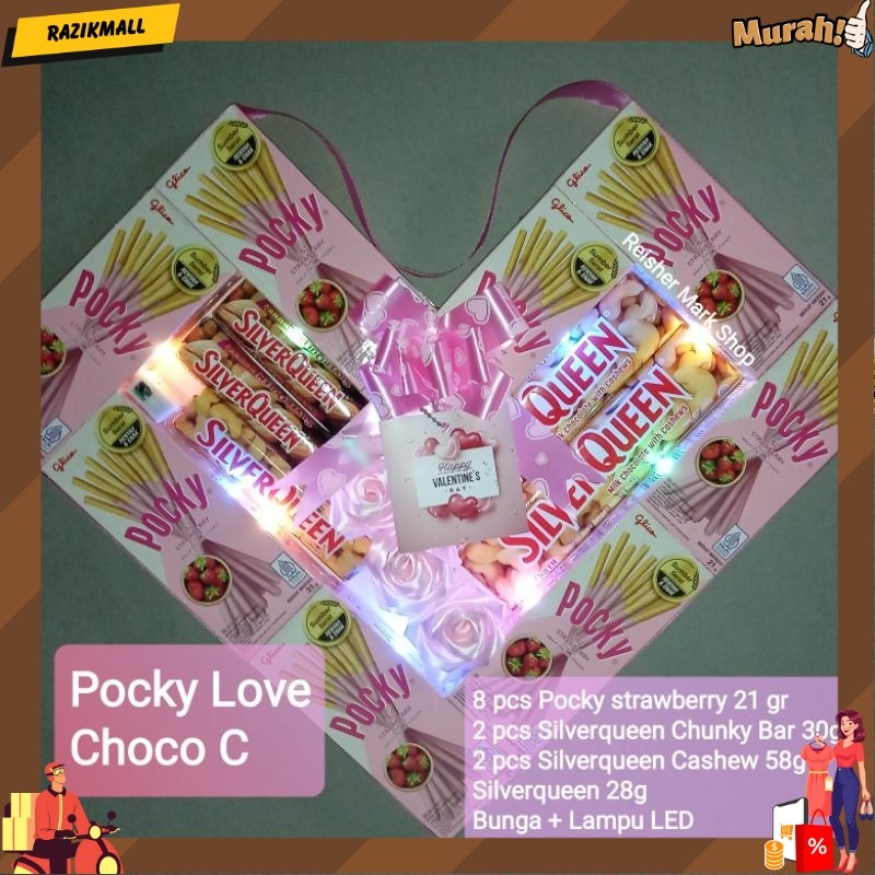 Pocky Love Choco - Pocky Love Part 1 - Valentine Gift Hadiah birthday, graduation, anniversary, Vale