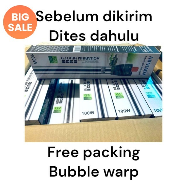 Heater stainless armada 100 Watt / heater stainless / pemanas aquarium / heater/ heater aquarium / p