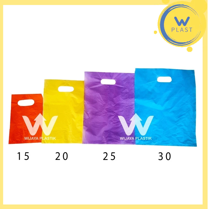 Kantong Kresek HD Oval POLOS ( 25 ) --- 100pcs @Pack | uk 25x36 plong plastik warna warni packing on
