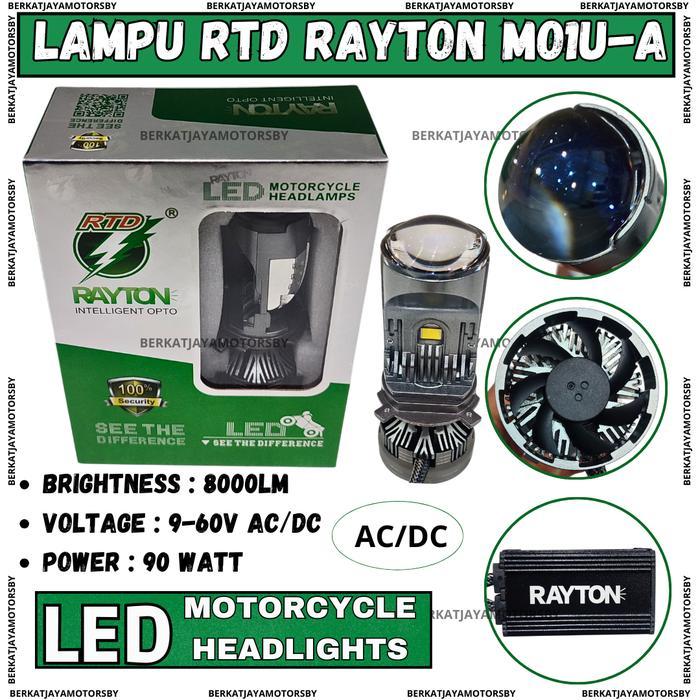 RTD Rayton Lampu Proji / Lampu Utama / Lampu Depan Motor LED Soket H4 Tipe M01UA M01U-A dan M01UB M0