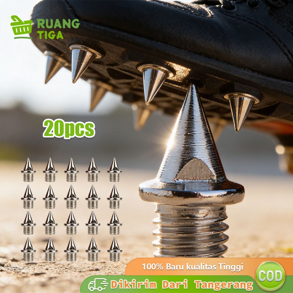 20pcs Paku Sepatu Spike Paku Spike Sprint Utk Lari Sprint Lompat Tinggi Lompat Jauh