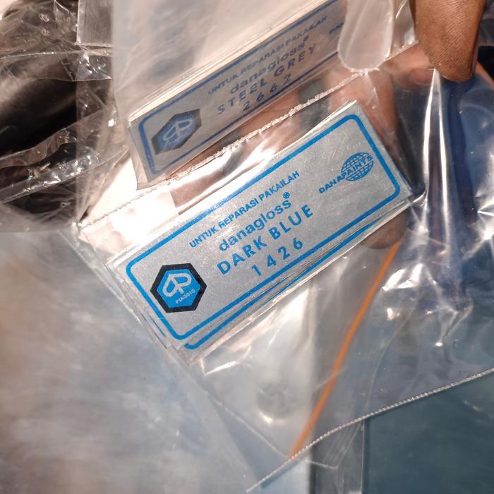 sticker danagloss reparasi Vespa dark blue repro baru cakep