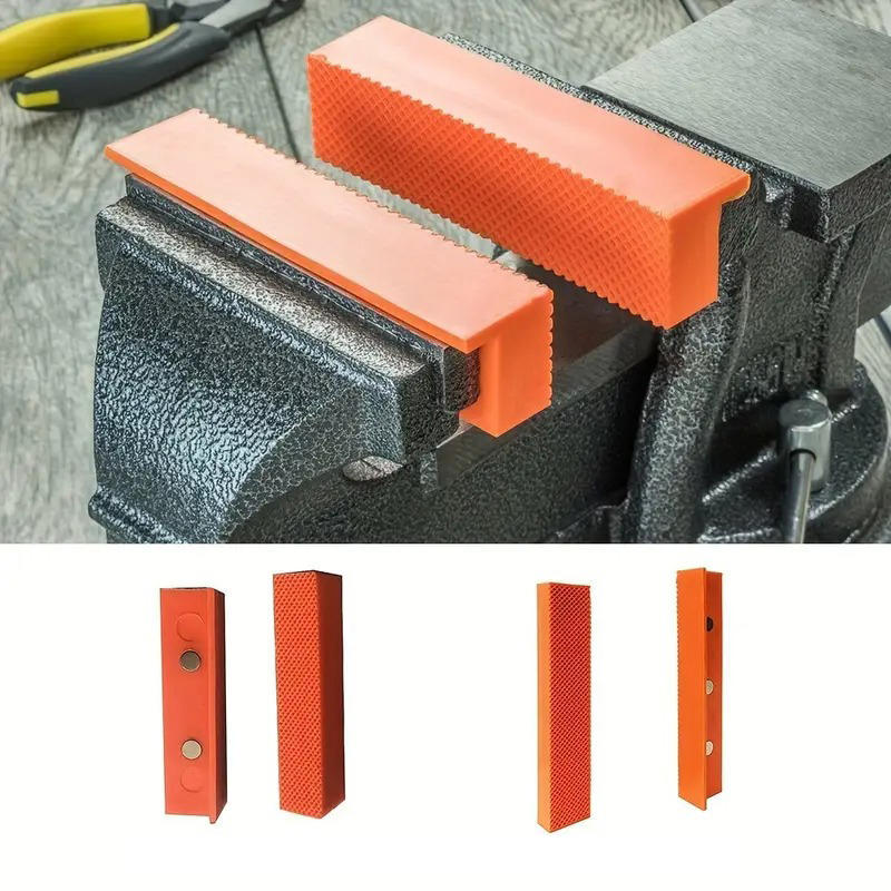 4/5/6 Inch Magnetic Soft Pad Jaw Rubber For Metal Vise Bench Machine Tools For Metal Vise Bench Mach