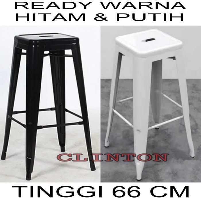 Kursi bar tinggi 66.5 CM besi kursi barstool kursi besi kursi cafe Furniture - Putih
