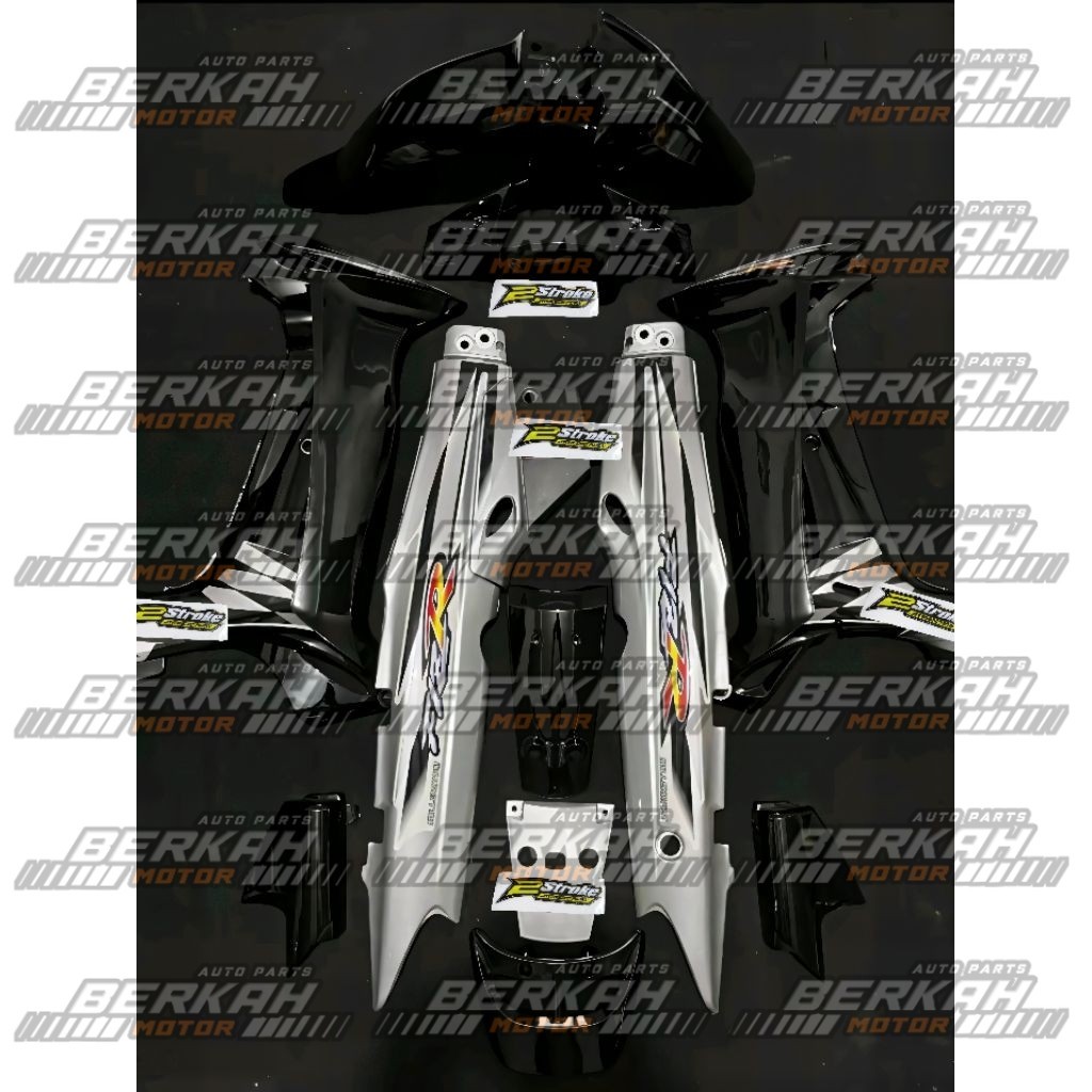 Cover Body Fizr Full Set Halus Body Fizr Millennium Hitam Silver Halus Yamaha Fizr F1zr