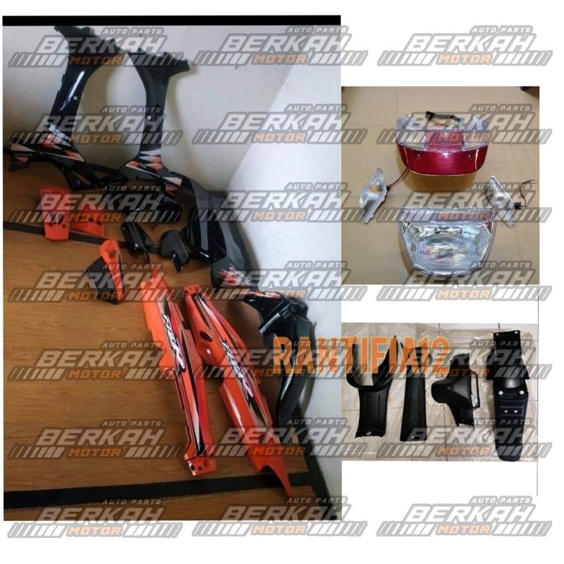 cover bodi Fizr full set halus kasar lampu full set bodi Fizr milenium orange hitam