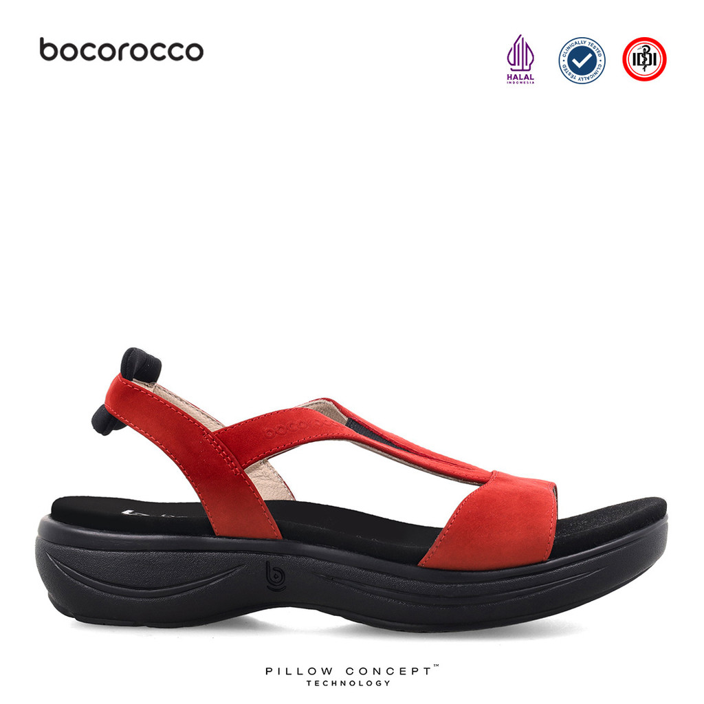 Bocorocco D. Verona 45  Rosso - Sandal Wanita Daily Casual Umrah Haji - Nyaman & Halal