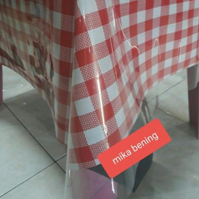 Taplak Meja Makan Plastik/Plastik Mika Bening Tebal +
