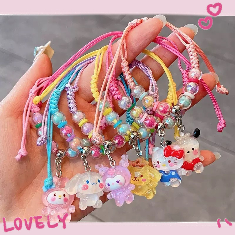 Gelang Tali Serut Anak-anak Motif Karakter Seri Sanrio KUROMI Melody/Gelang Anak Perempuan Lucu Kore