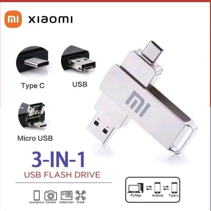 Flashdisk USB Xiaomi 2TB Original 3 in 1 Type C 1TB Penyimpanan Storage - FD 3 in 1 (1TB)