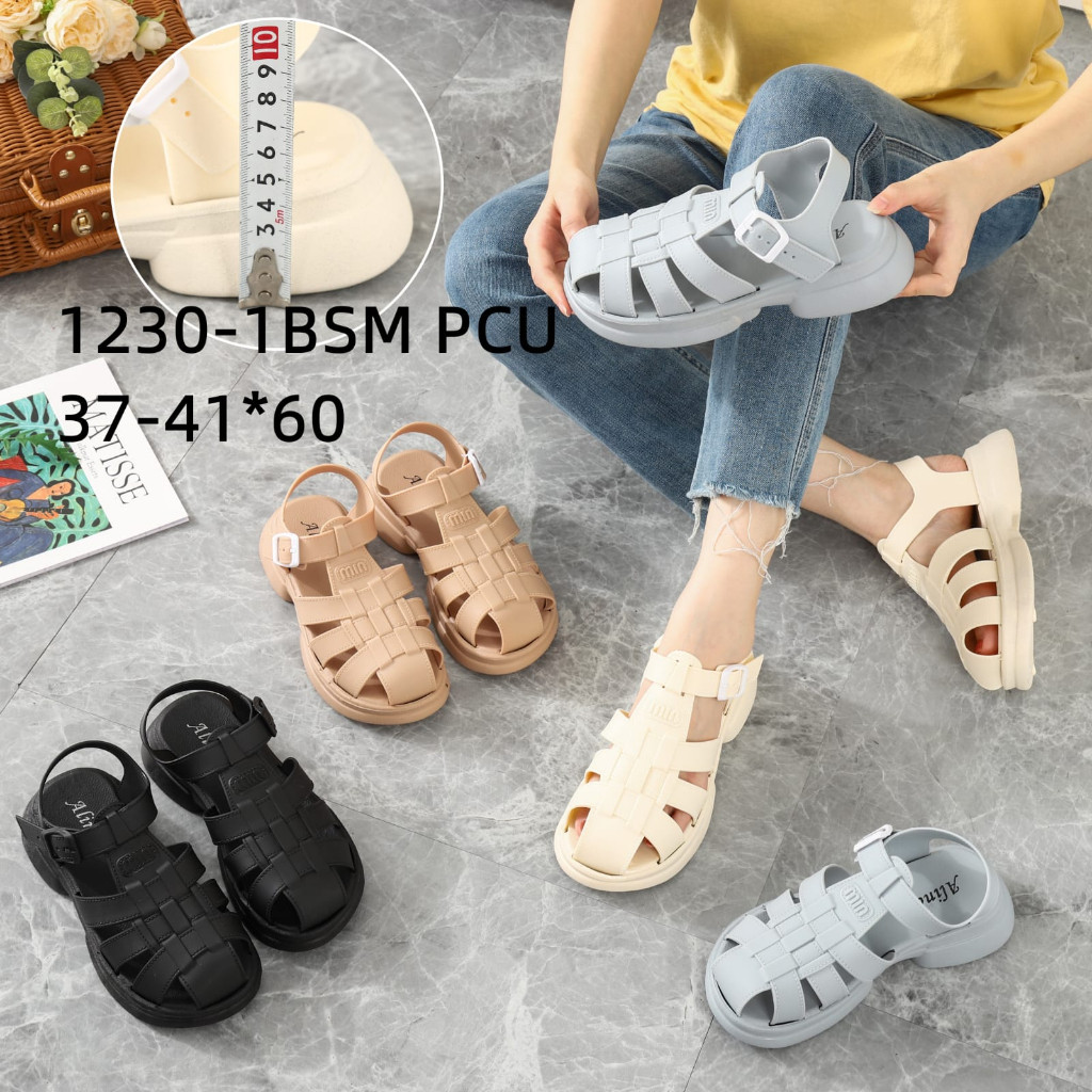 TERBARU Sandal Wanita Terbaru/Sepatu Sandal Jelly Alina 1230-1/Slip on Karet Kekinian