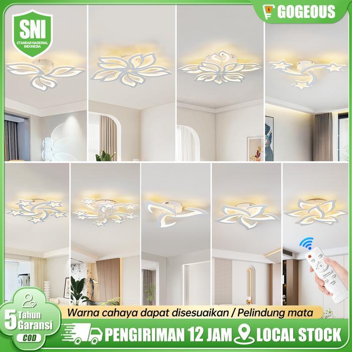 COD Lampu Plafon Minimalis Ruang Tamu LED 3 Warna Kamar Tidur Remote Lampu Hias Lampu Plafon - A‘’3 