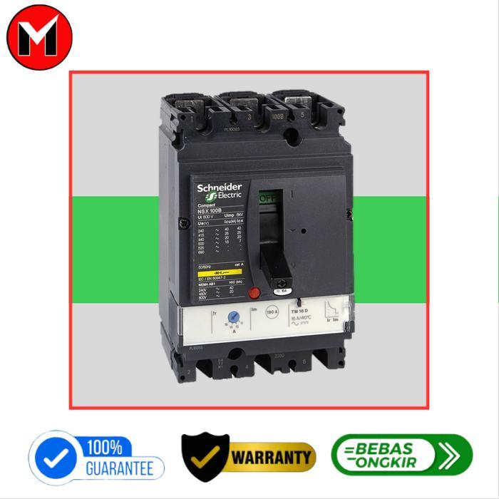 Schneider Compact NSX100N Mccb 80A 3P 50Ka - LV429841