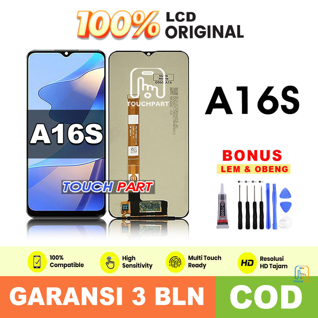 LCD OPPO A16S fullset touchscreen original 100% COD