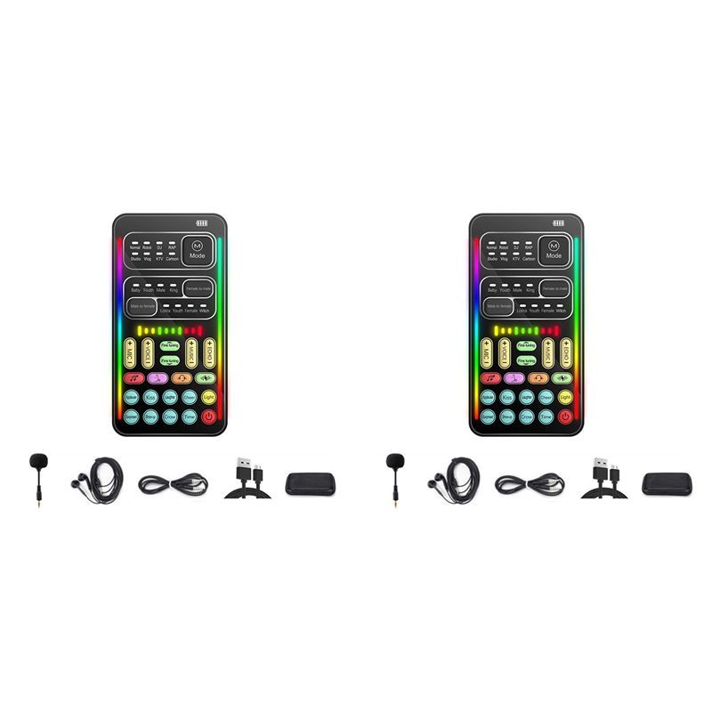 Classic2X I9 Voice Changer Full Kit Multiple Auo Effect Bluetooth Live Sound Cards UltraThin Live So