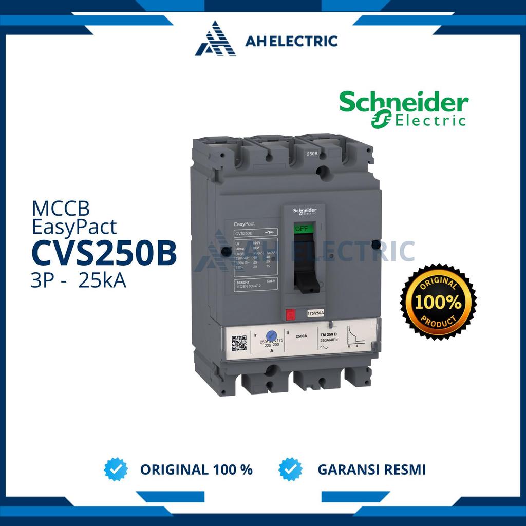 Schneider MCCB NFB Breaker CVS250B 3P 25kA | 200A 250A | Original