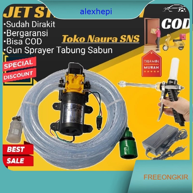 Alat cuci steam motor Pompa Steam Dc 12v 160Psi Sprayer Jet Steam Tabung sabun