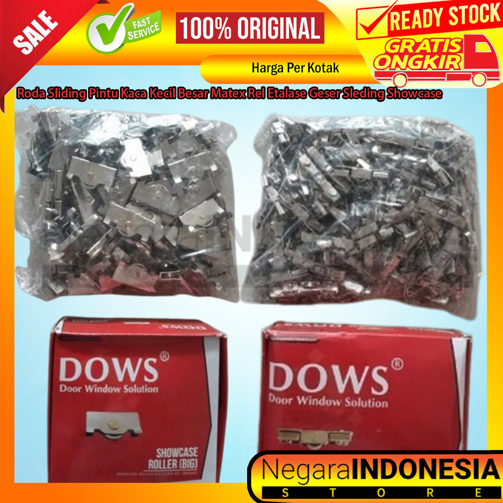 1 Kotak Matex Roller Etalase Kaca Roda Matex Besar Kecil Pintu Lemari Sliding Sleding Geser Showcase