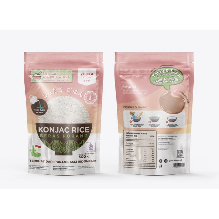 Yuuka Food Beras Konjac 500gr 1kg - Yuuka beras Porang - Yuuka 500gr