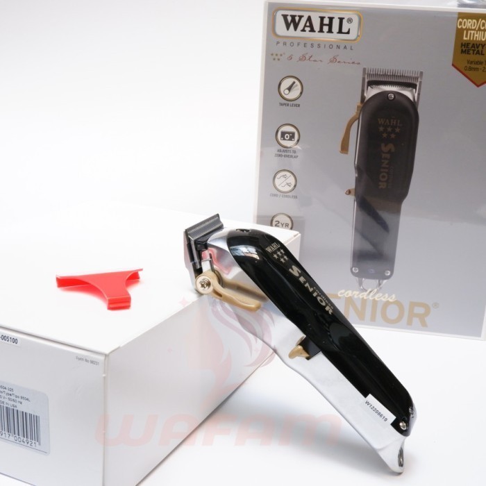 (Bonus Vitamin Segel) Wahl Senior Cordless Clipper ORIGINAL USA Alat Cukur Rambut (HITAM) (Original)