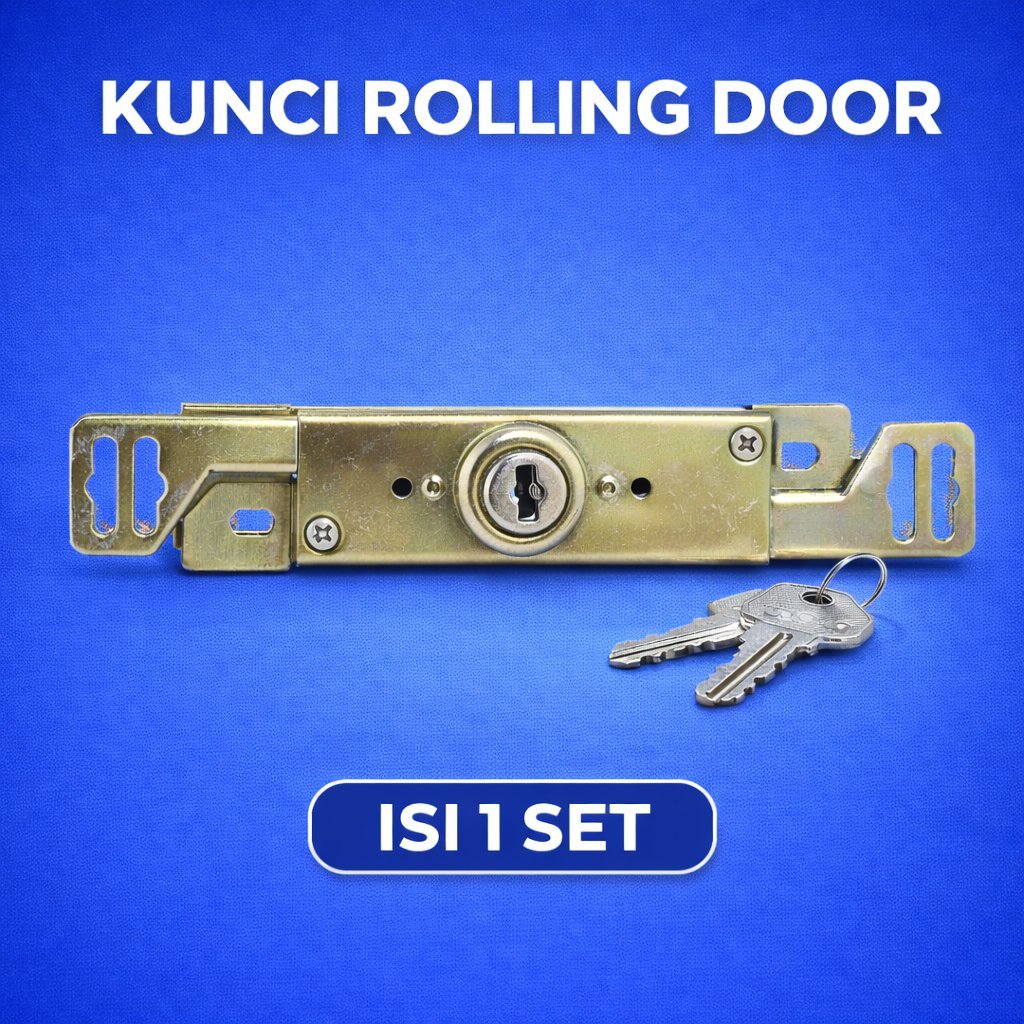 Kunci Rolling Door Kawakami Mekanisme Horizontal Plat Besi Tebal Pengunci Pintu Ruko
