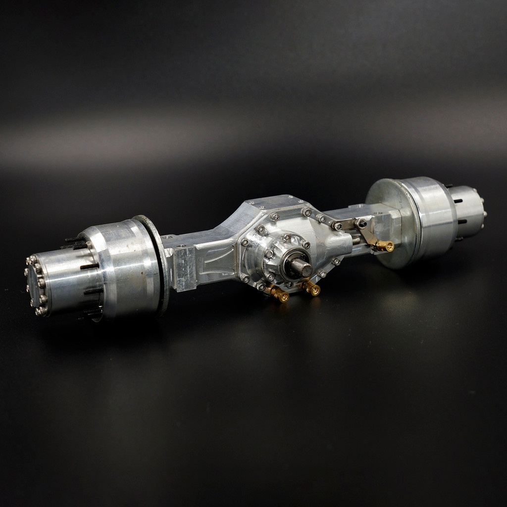 All-metal Front Rear Axle with Differential Lock for 1/14 Tamiya RC Truck SCANIA 770S VOLVO Mercedes