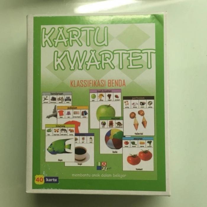 Kartu Kwartet Klasifikasi Kata Benda IQ Development Perilaku Autis