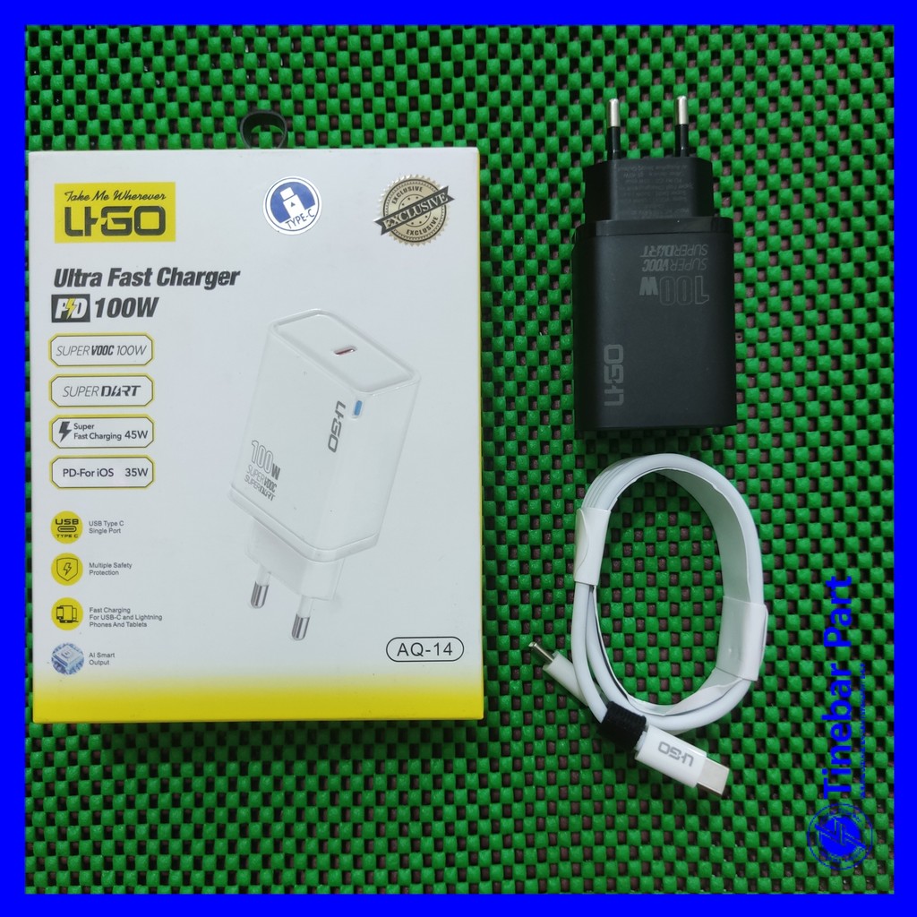 [AQ14] CHARGER TIPE-C UGO ULTRA FAST CHARGER PD 100W - UGO/LIGO