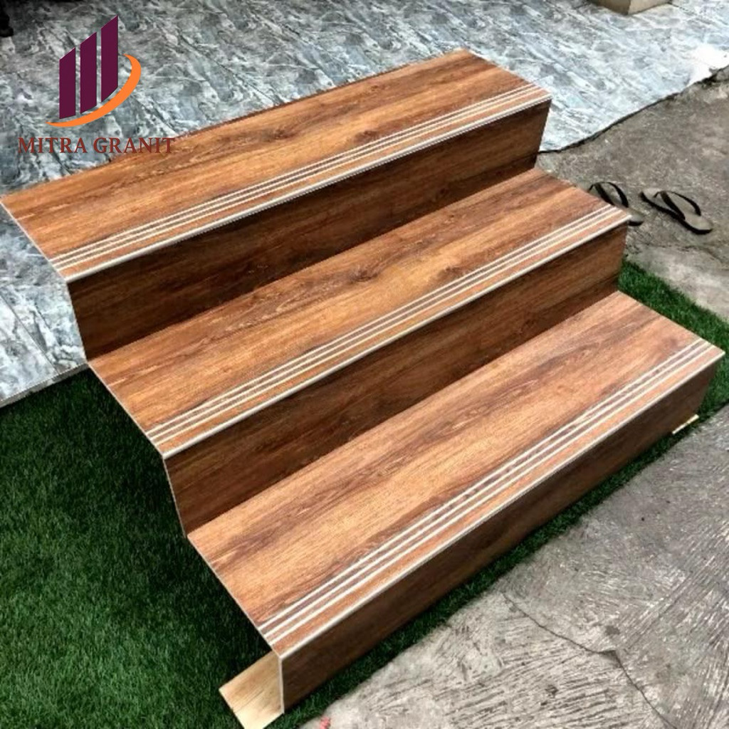 GRANIT/KERAMIK TANGGA 30x100 20x100 MOTIF KAYU CUSTOM UKURAN