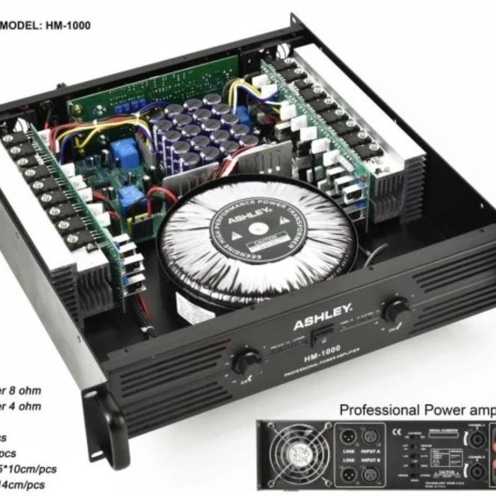 Power ASHLEY HM1000 Power Amplifier Original Class H Mixer
