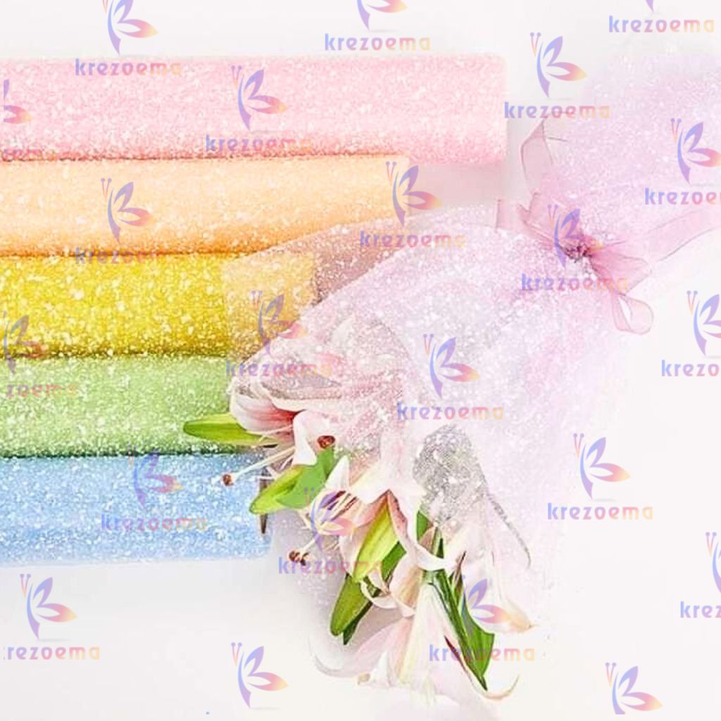 Kertas tile salju  snow mesh tile bucket lembaran flower wrapping snow tile