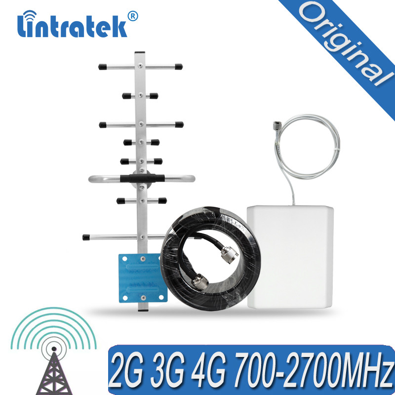 Lintratek Antenna Set for Cellular Amplifier 12dBi Outdoor gi/LPDA Antenna 360° Omni Antenna Indoor 