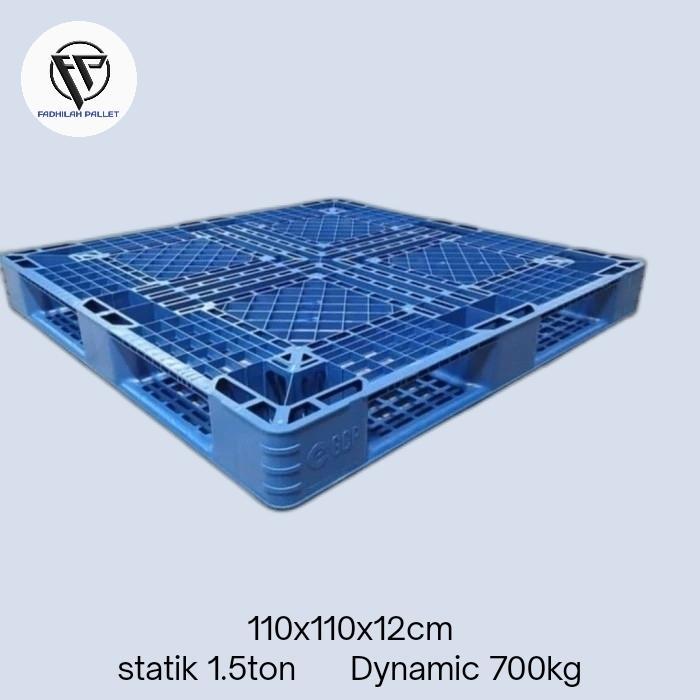 pallet plastik biru bekas 110x110x12 palet plastik surabaya landasan barang tatakan barang Terlaris
