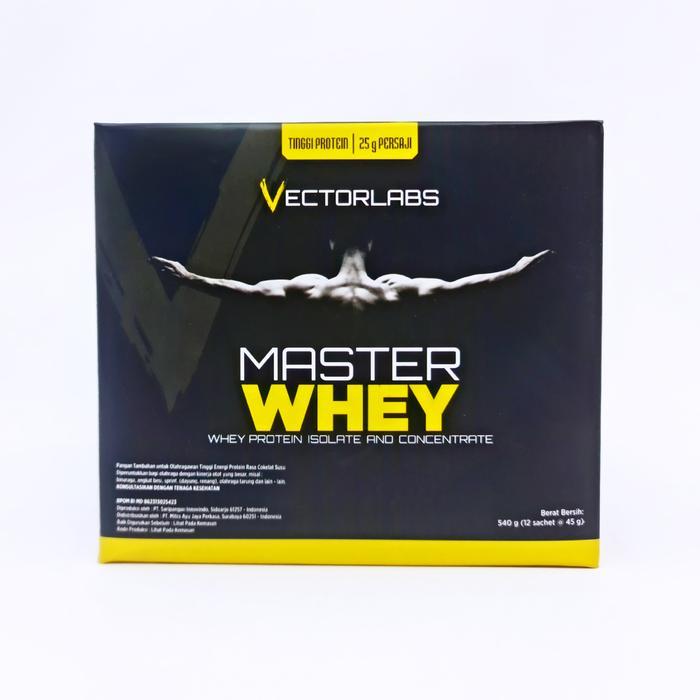 Well Herbal Master Whey Vectorlabs 12 sachet 1 BOX KOTAK saset sachets Protein Concentrate Isolate 3