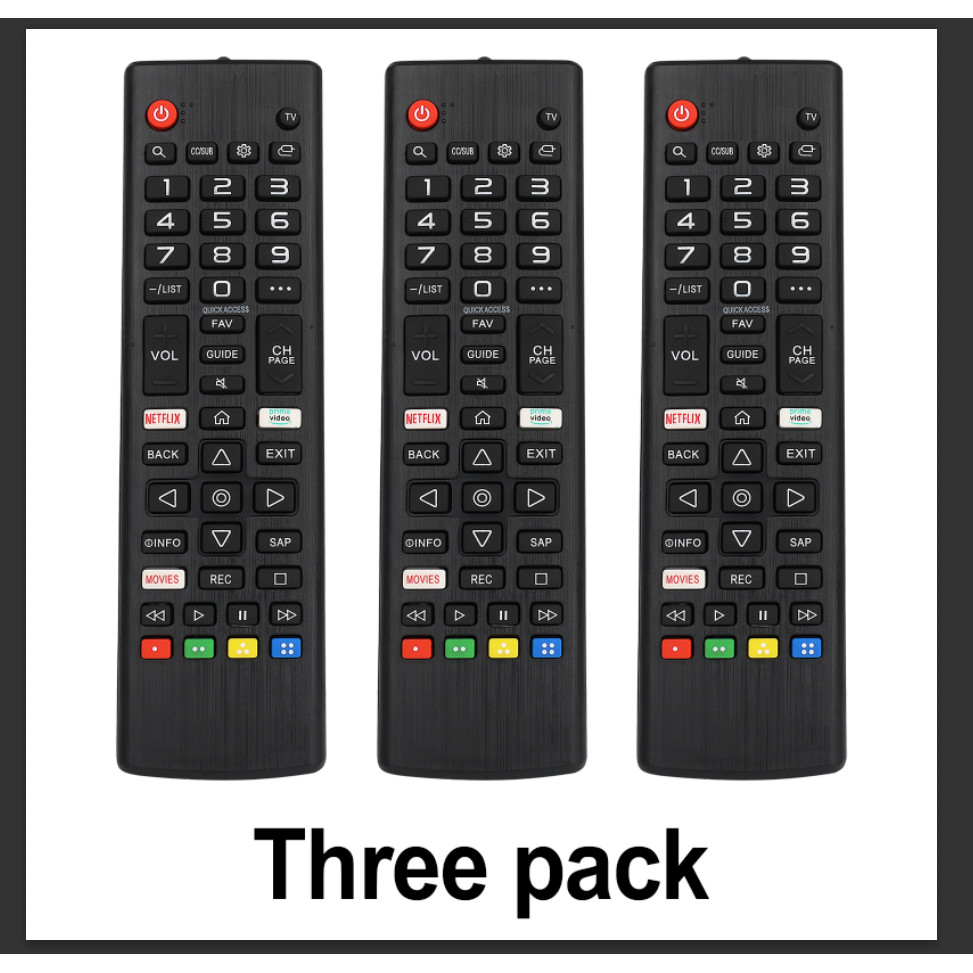 3Pcs Universal Remote Control Akb75675304 for Lg Smart Tv Models 32Lm5620Bpua 32Lm570Bpua 32Lm620Bpu