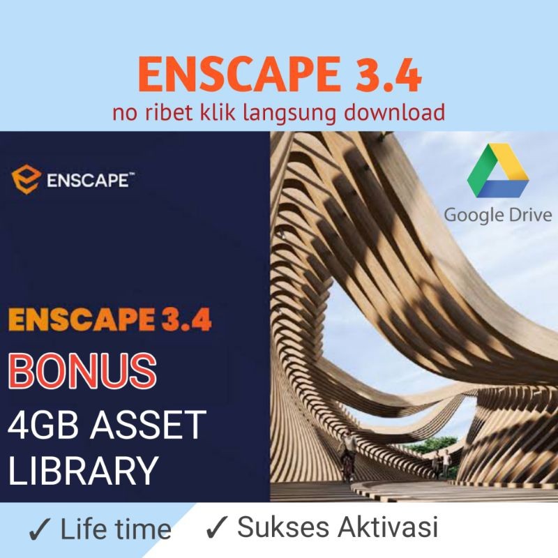Enscape 3.4 Plus Bonus Asset Library 4GB
