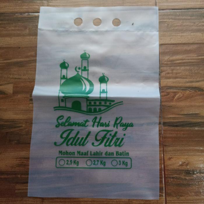 plastik beras 3 kg dan zakat fitrah - Hijau